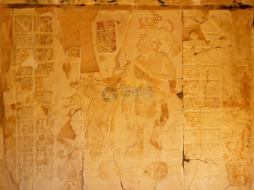 帕卡勒国王文明描写废墟雕刻品图片