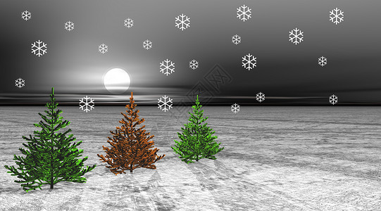 圣诞节地平线白色绿色橙子背景图片