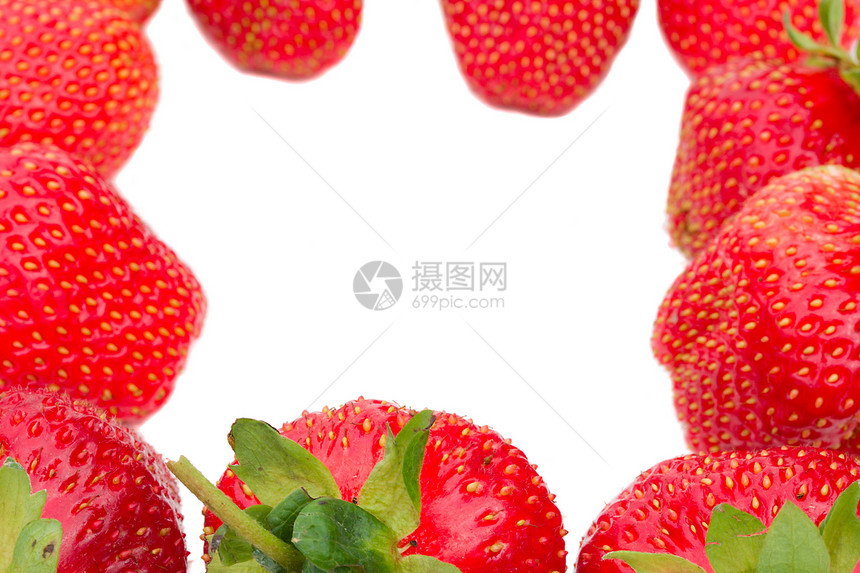 草莓作为框架图片