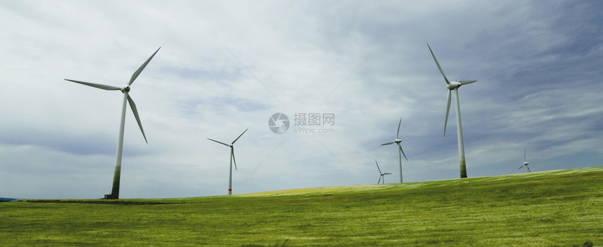 风力涡轮机农场技术风车植物沙漠大草原车站活力发电机场地环境图片