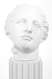 白色石女雕像精美艺术摔碎高清图片