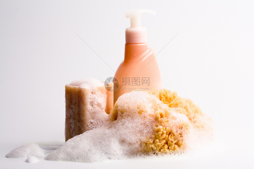 肥皂 天然海绵和淋浴胶身体奶油泡沫治疗气泡洗剂卫生芳香洗涤疗法图片
