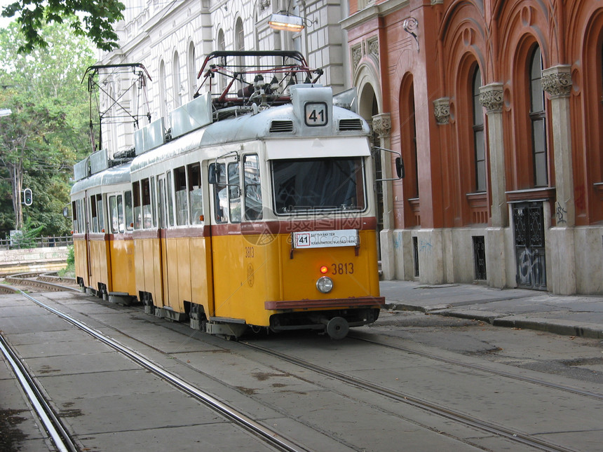 布达佩斯的Tram旅游建筑学历史议会地标纪念碑首都害虫建筑旅行图片