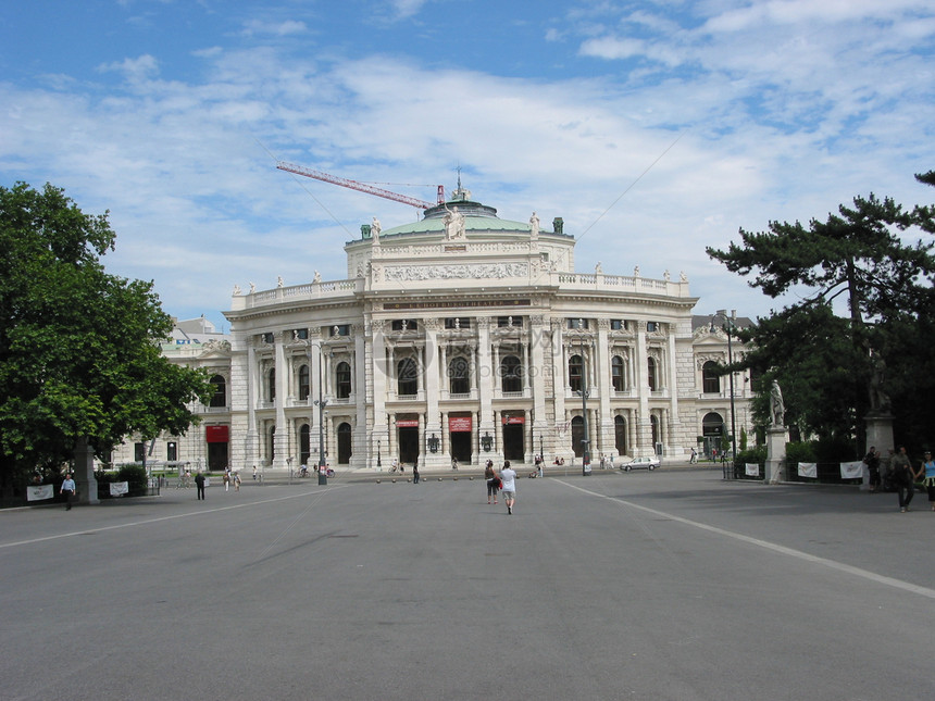 维也纳首都旅游纪念碑正方形晴天大教堂建筑学节日喷泉太阳图片