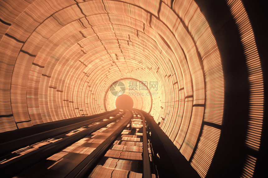 催眠隧道火车过境线条速度涡流运输图片