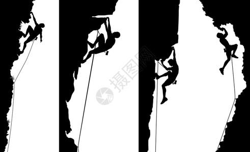 黑白滑轮板攀爬者侧面板面板设计图片