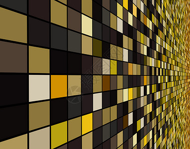 平方瓷砖黄色正方形网格棕色背景图片