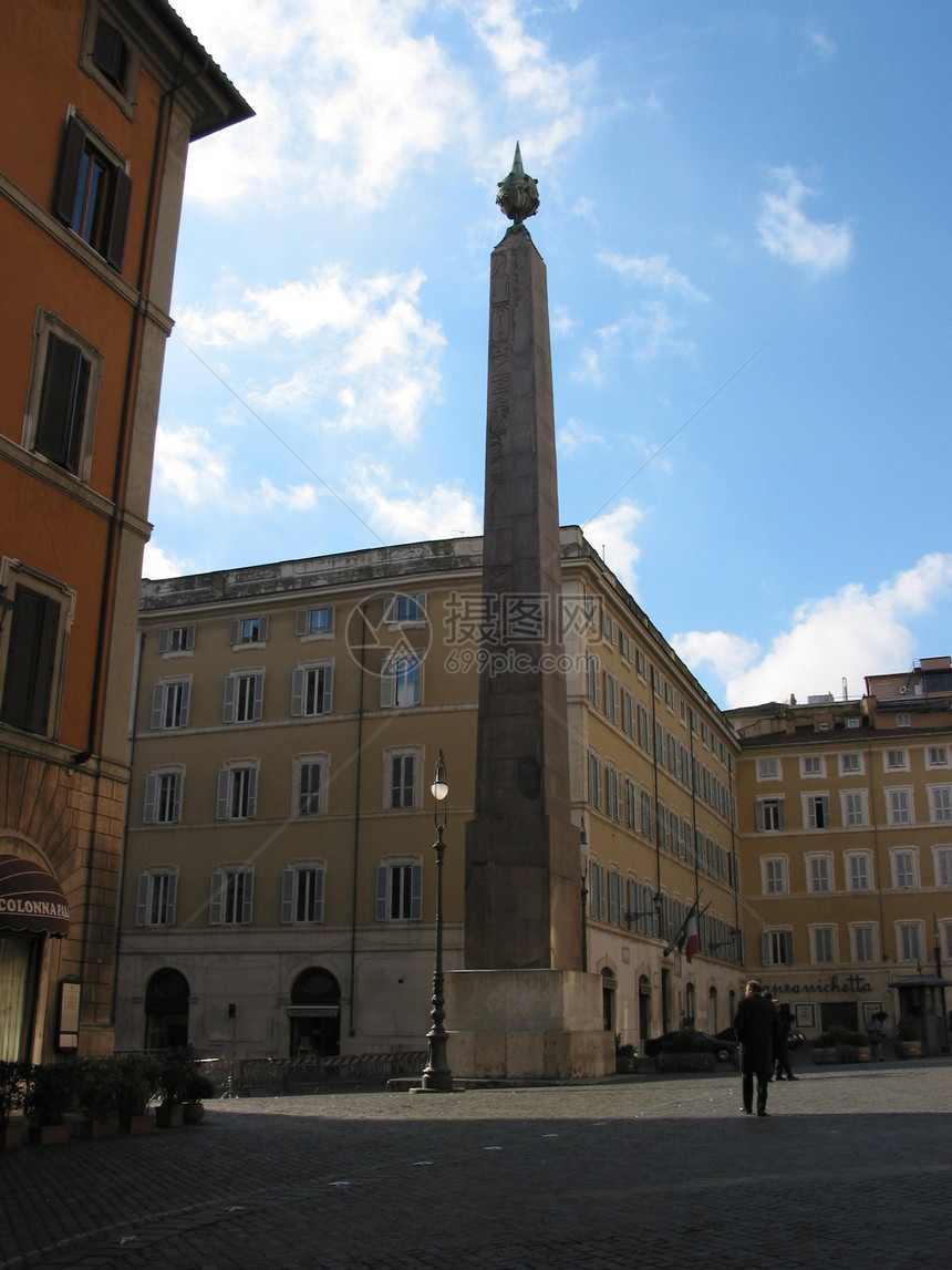 罗马的奥贝利斯克地标旅游议会蓝色首都方尖碑柱子建筑学天空建筑图片