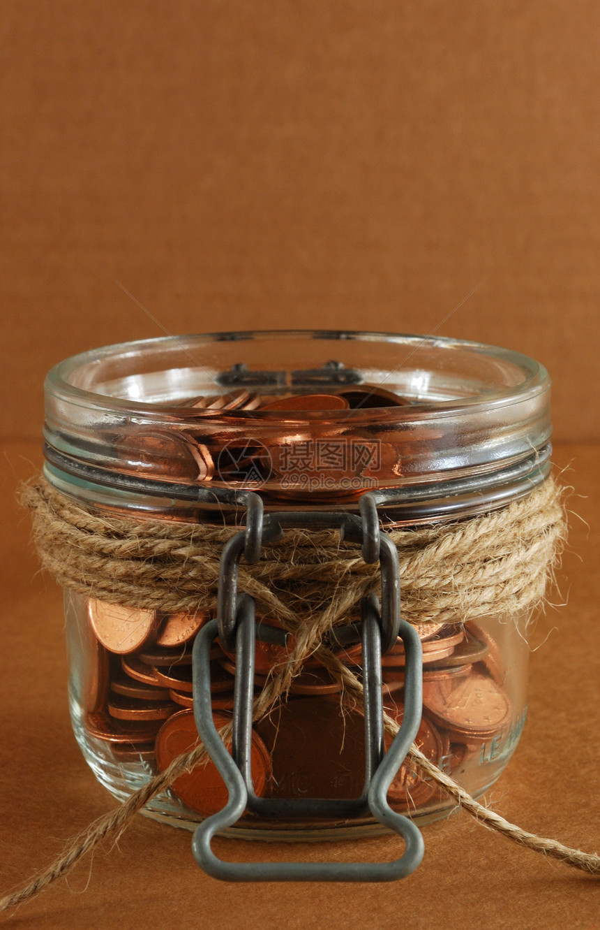 玻璃罐硬币 储蓄概念玻璃财富花费礼物库存运气绳索彩票现金首都图片