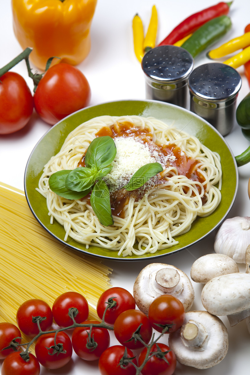 意大利面条影棚吃饭饮食餐具晚餐文具健康饮食午餐文化香料图片