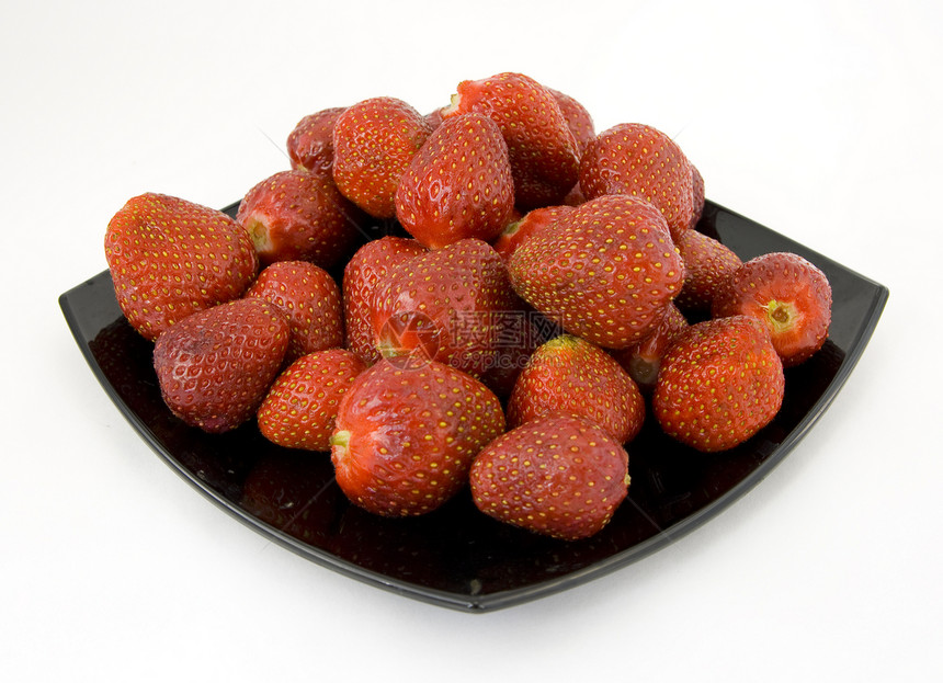草莓食物甜点养分宏观早餐叶子植物水果美食药品图片