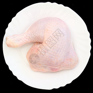 原鸡肉家禽动物白色食物粉色背景图片