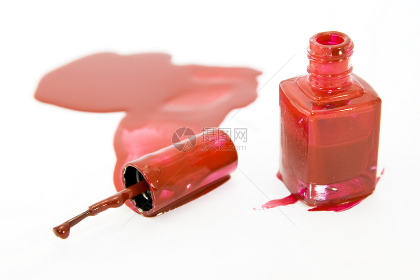 蛋浆刷子小瓶魅力玻璃美甲红色绘画大嘴指甲油瓶子图片