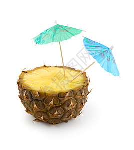 菠萝伞菠萝和雨伞背景