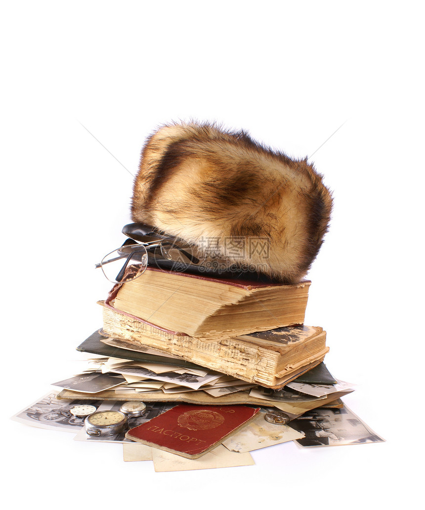 再见 苏联帽子静物笔记邮票眼镜卡片专辑时间回忆邮政图片
