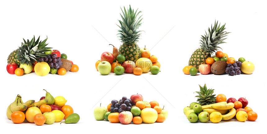 水果蔬菜坚果菠萝橙子饮食蓝色香蕉柠檬营养橘子图片