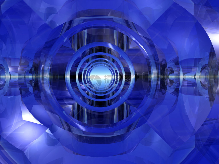 未来隧道技术虫洞建筑学艺术几何学水平商业插图蓝色建筑图片