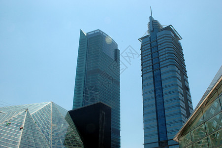 中国摩天大厦摩天大楼中心建筑学建筑新世界背景图片