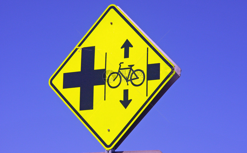 自行车标志白色插图安全运输黄色控制板车辆驾驶速度标识图片
