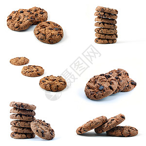 饼干收藏蛋糕食物面包糖果白色棕色背景图片