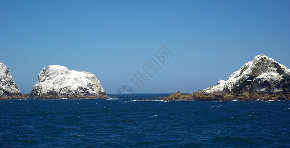 法拉隆群岛加利福尼亚州白色蓝色海洋鸟类鸟粪海浪避难所海豹岩石背景图片