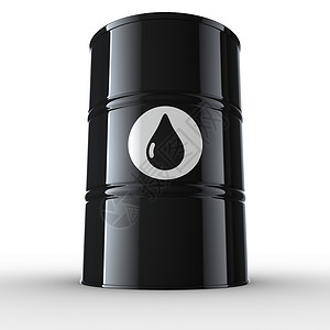 加仑油桶桶白色渲染活力化学品计算机黑色燃料化石背景