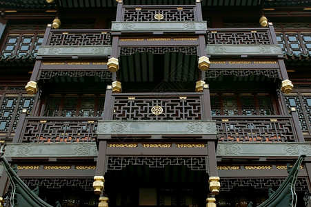 中华传统建筑结构特接背景图片