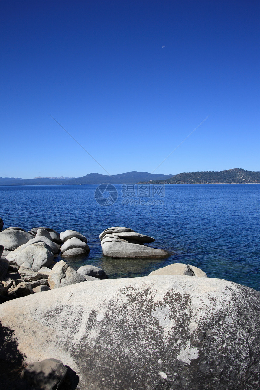 塔霍湖风景支撑山脉假期旅游景点岩石天空蓝色图片