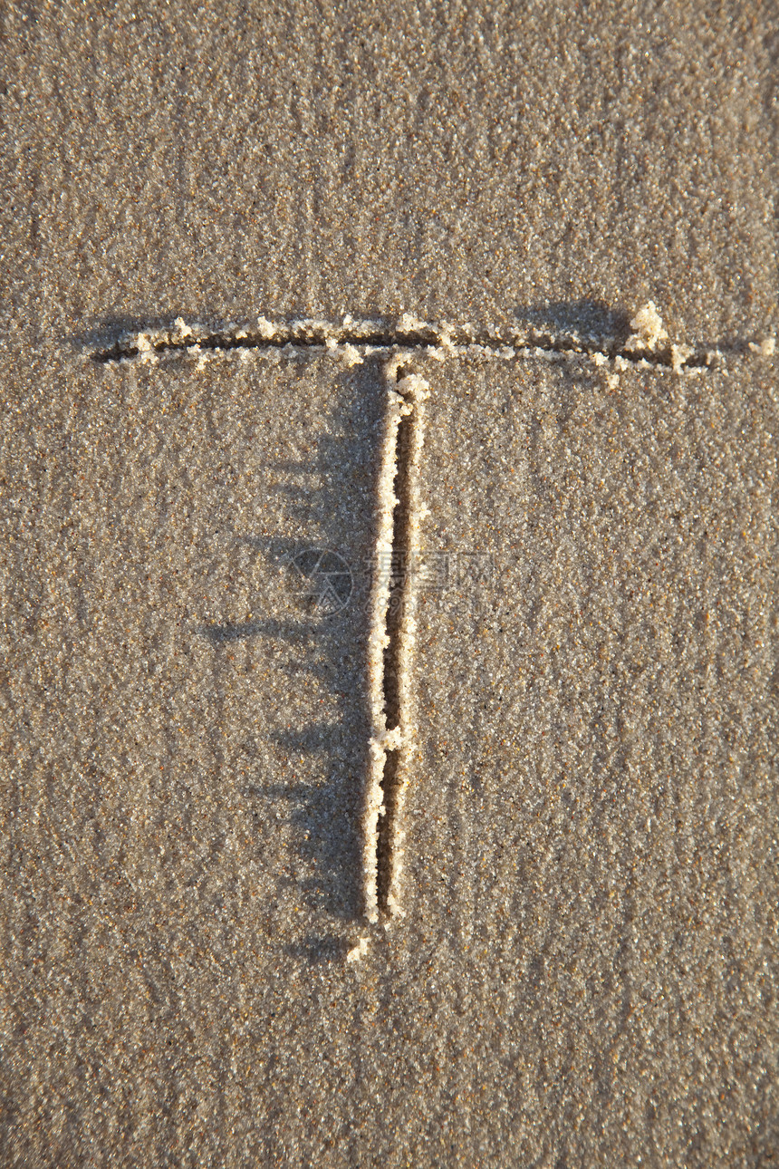 湿沙上的信艺术假期收藏字母打字稿图片