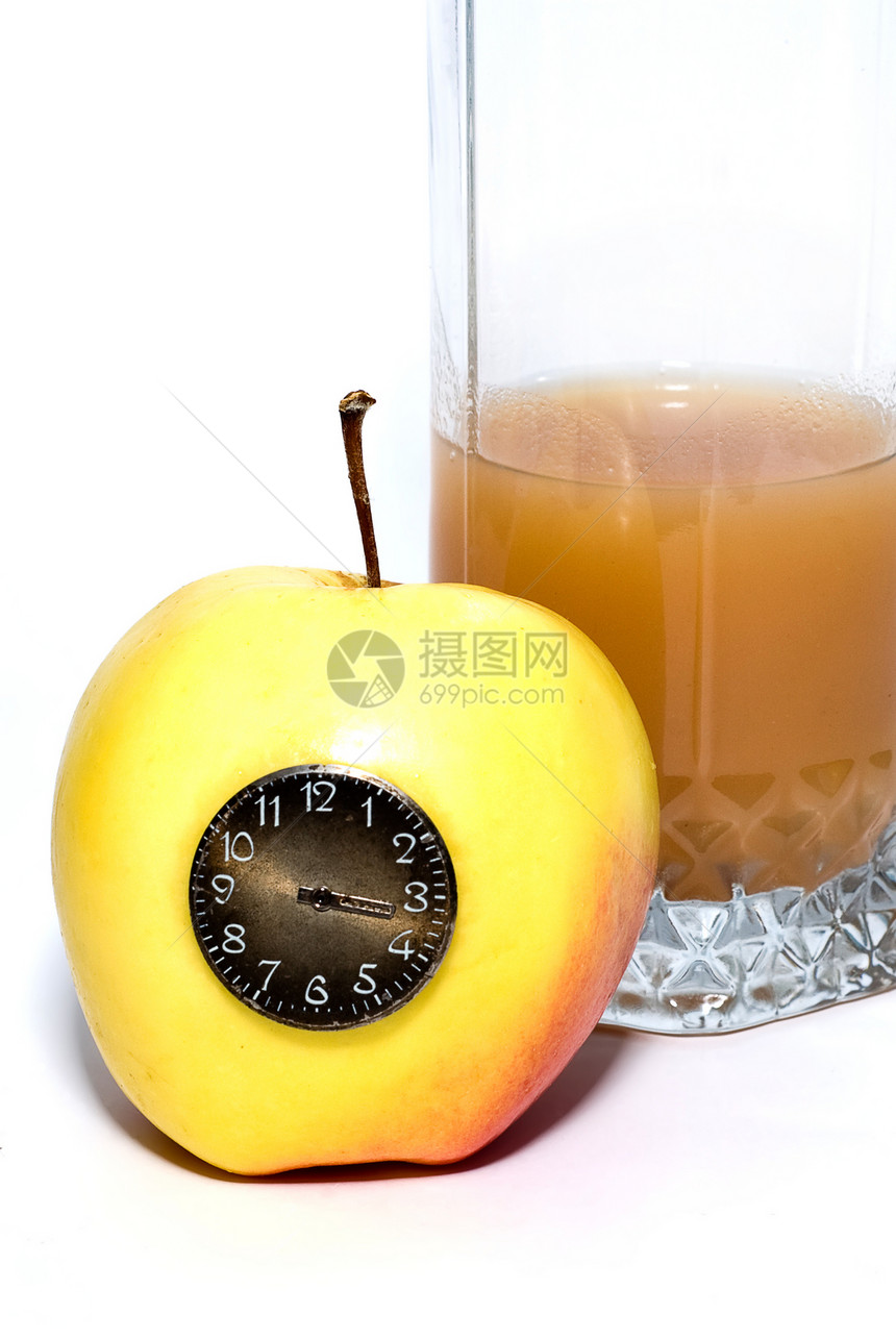 苹果饮食时间玻璃黄色饮料果汁创造力艺术植入物图片