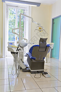 牙医窗户保健口腔椅子蓝色牙科卫生医学手术考场背景图片