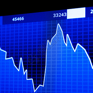 股票市场金融蓝色数据商业背景图片