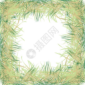 草根框架植物角落绘画场地风格装饰生态墙纸绿色边界设计图片