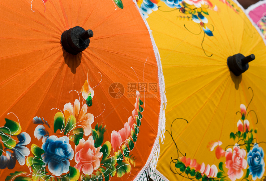 油漆棉伞图片
