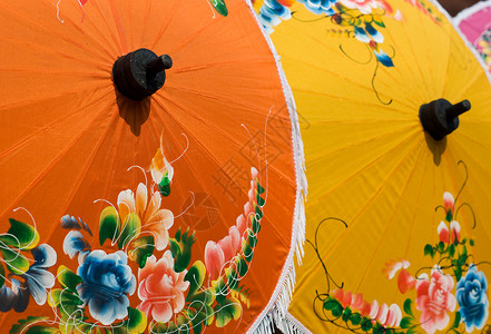 油漆棉伞泰国宝伞高清图片