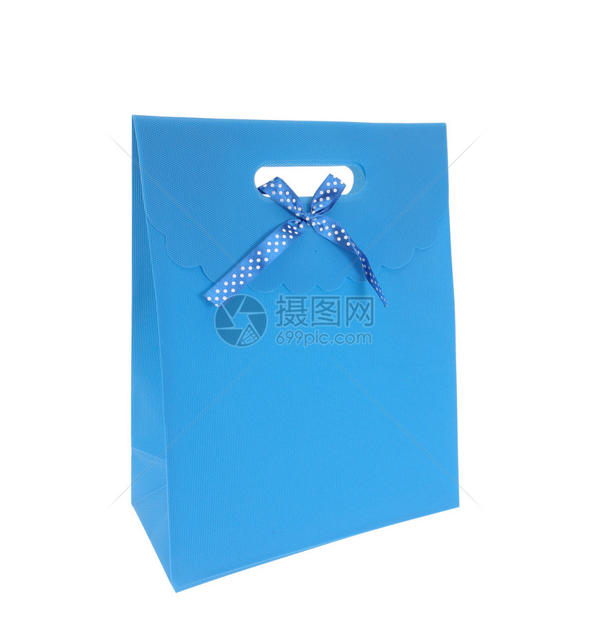 礼品包空白白色展示购物商品市场庆典蓝色零售礼物图片