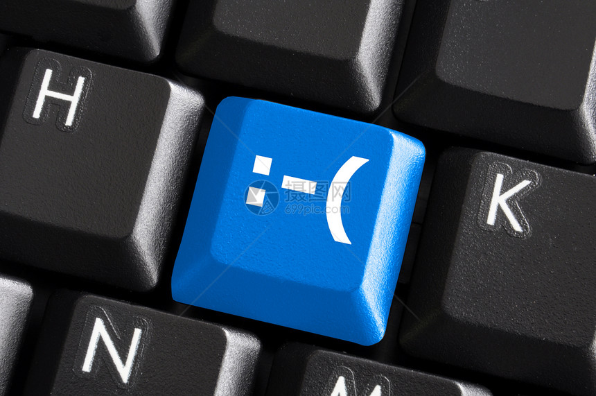 负螺旋钥匙情绪化网络情感互联网键盘电脑蓝色情绪微笑图片