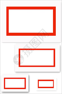 图片图画框红色空白二维照片计算机边界插图相框框架背景图片