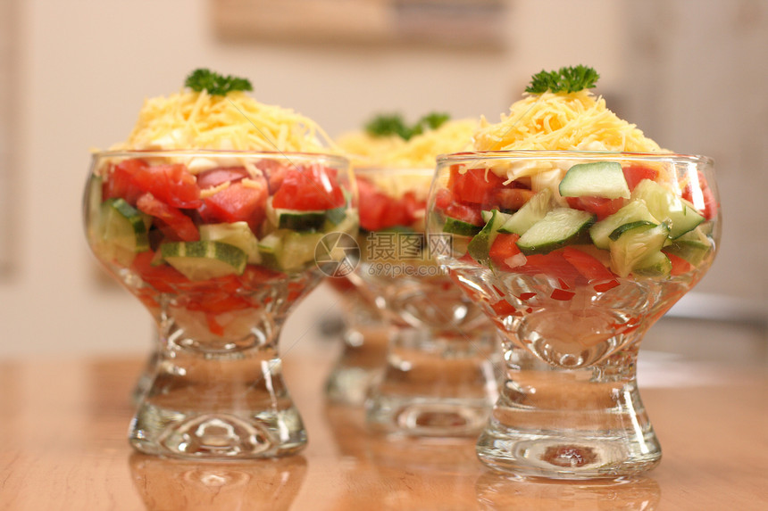 沙拉叶子用具绿色水果白色饮食午餐食物香料蔬菜图片