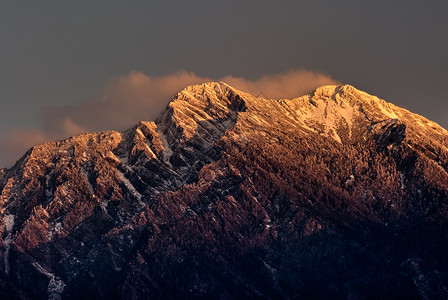 莫里森山玉北峰黎明背景