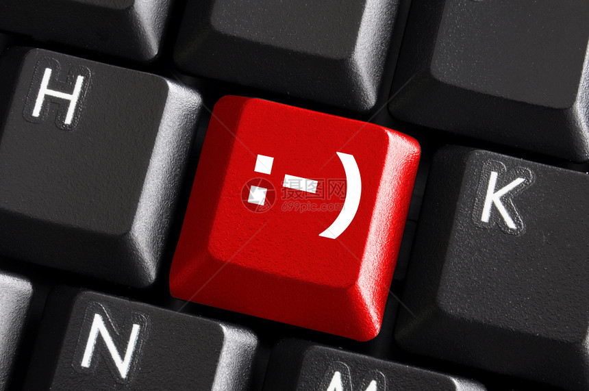 幸福快乐的感觉情绪化微笑互联网按钮钥匙财富情感网络电脑键盘图片