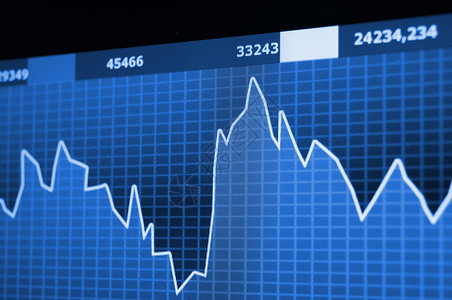 蓝色屏幕股票图表互联网债券屏幕蓝色科学办公室财富展示金融背景
