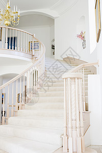 豪华住宅空空的楼梯高清图片