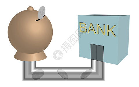 货币箱银行商业钱盒管子帐户安全投资插图金融背景图片