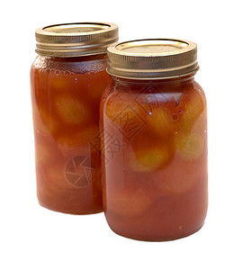 罐头番茄玻璃白色食物红色蔬菜背景图片