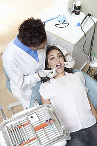 医疗机构牙医和病人牙科成年人设施口腔检查牙科医生劳动医疗职业办公室背景