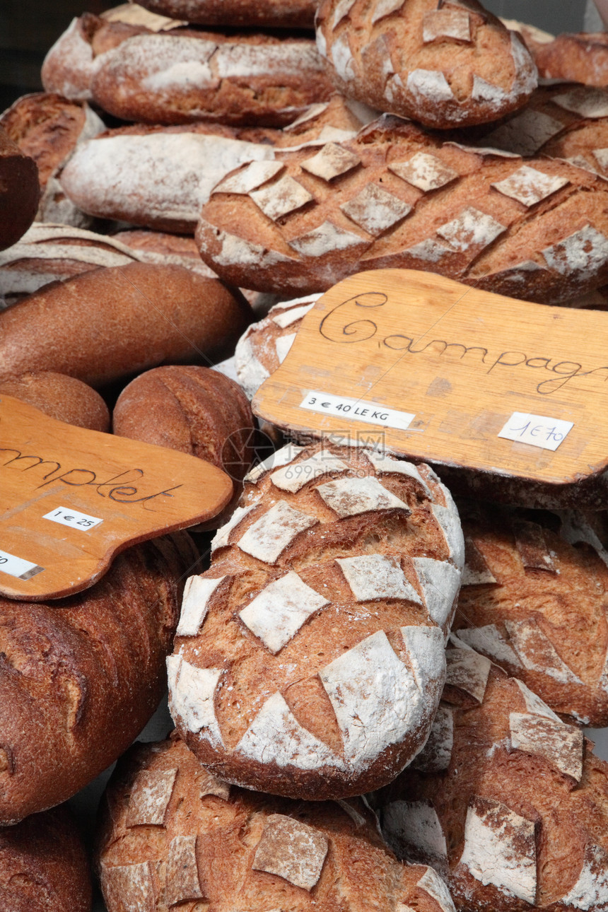 法国面包棕褐色面包师小麦纤维食物脆皮营养粮食馒头早餐图片