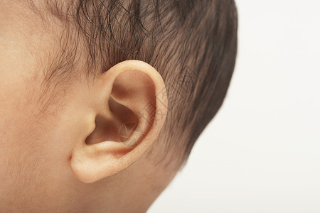 人体耳朵宝宝男孩的耳耳背景