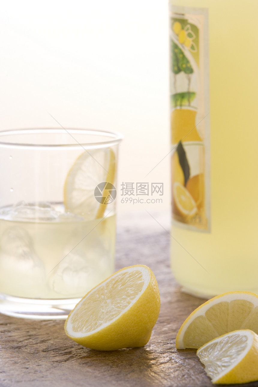 利蒙塞罗玻璃杯饮料食物水果系列食品柠檬摄影影棚瓶子图片