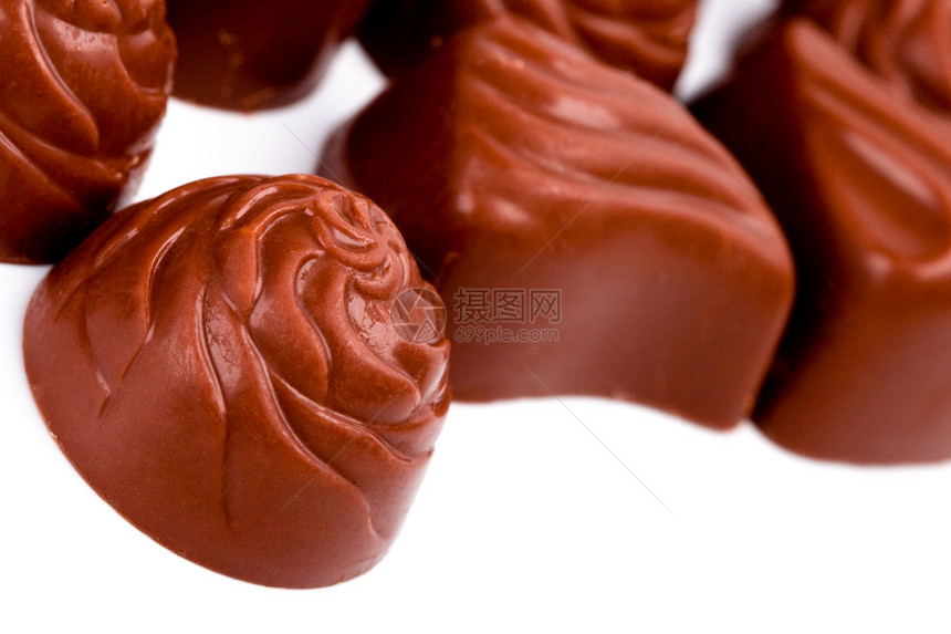 巧克力糖宏观甜点团体白色糖果食物摄影松露美食产品图片